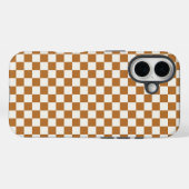 Kupfer- und Eierschalen-Schachbrettmuster Case-Mate iPhone Hülle (Rückseite (Horizontal))