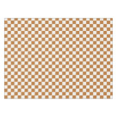 Kupfer- und Eierschalen-Schachbrettmuster Tischdecke (Vorderseite (Horizontal))