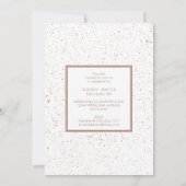 Kupfer und Gold Glitzer Pinselskriptprüfung Einladung (Rückseite)