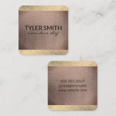 Kupfer und Gold (Imitate) Quadratische Visitenkarte (Vorne/Hinten)