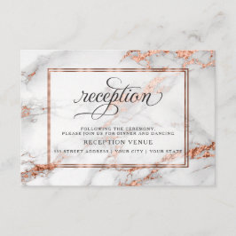 Kupfer und Marmor Hochzeit kühne Eleganz Begleitkarte