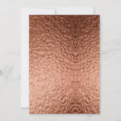 Kupfer und Marmor Hochzeit kühne Eleganz Einladung (Rückseite)