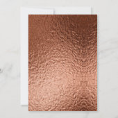 Kupfer und Marmor Hochzeit kühne Eleganz Einladung (Rückseite)
