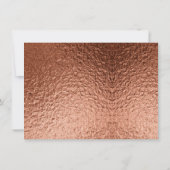 Kupfer und Marmor Hochzeit kühne Eleganz Einladung (Rückseite)