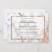 Kupfer und Marmor Hochzeit kühne Eleganz Einladung (Vorderseite)