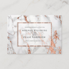Kupfer und Marmor Hochzeit kühne Eleganz Visitenkarte
