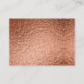 Kupfer und Marmor Hochzeit kühne Eleganz Visitenkarte (Rückseite)