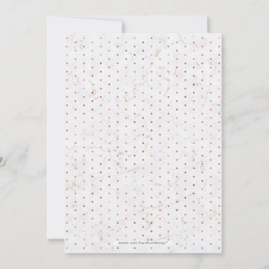 Kupfer und Marmor | Modern Surprise Retirement Par Einladung (Rückseite)