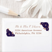 Kupfer und Mitternachtsblau Blütenblume Moderne Ho (Insitu)