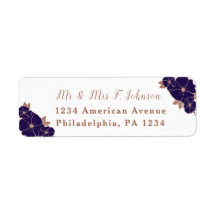 Kupfer und Mitternachtsblau Blütenblume Moderne Ho