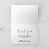 Kupfer und Mitternachtsblau Blütenblume Moderne Ho Dankeskarte (Innenseite)