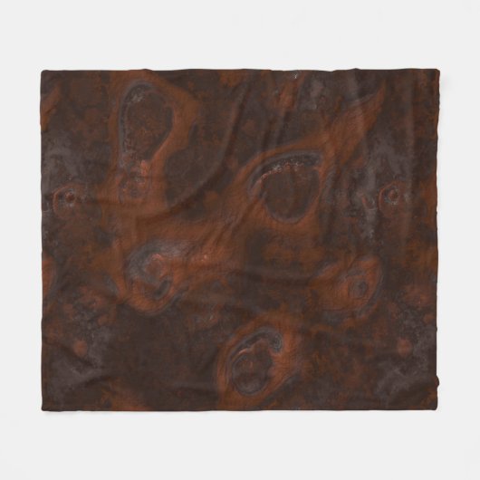 Kupfer und Rost Fleecedecke (Vorderseite (Horizontal))