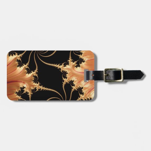 Kupfer und Schwarz abstrakt Gepäckanhänger (Vorderseite horizontal)