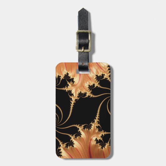 Kupfer und Schwarz abstrakt Gepäckanhänger (Vorderseite vertikal)