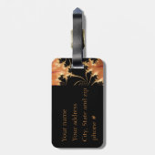 Kupfer und Schwarz abstrakt Gepäckanhänger (Rückseite vertikal)