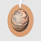 Kupfer und schwarz gefärbter Marmor Ornament (Vorderseite)