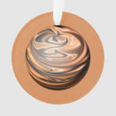 Kupfer und schwarz gefärbter Marmor Ornament (Vorderseite)