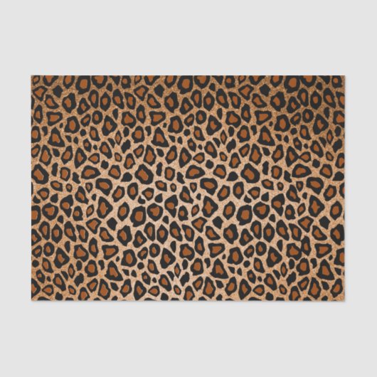 Kupfer und Schwarz-Leopard-Tierdruck Seidenpapier (Vorderseite)