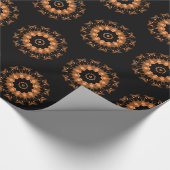 Kupfer- und Schwarz-Mandala-Muster 4 Geschenkpapier (Ecke)