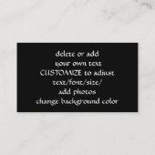 Kupfer und schwarz mit Monogramm Visitenkarte (Rückseite)