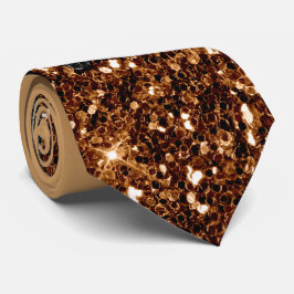 Kupfer und Schwarzer Glitzer Necktie Krawatte