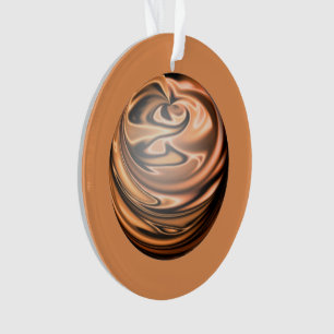 Kupfer- und schwarzer Marmor Ornament