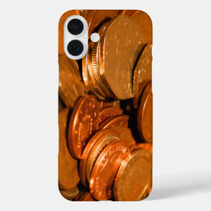 Kupfer- und Silbermünzen iPhone 16 Plus Hülle