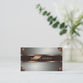 Kupfer und Stahl verzinkt Visitenkarte (Stehend Vorderseite)