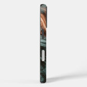 Kupfer- und Teal-Marmor-Flow Case-Mate iPhone Hülle (Rückseite / Rechts)
