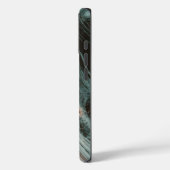 Kupfer- und Teal-Marmor-Flow Case-Mate iPhone Hülle (Rückseite / Links)