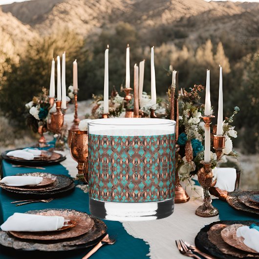 Kupfer und Türkis Whiskyglas