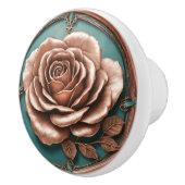 Kupfer und türkische Rose Keramikknauf (Rechts)