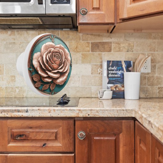 Kupfer und türkische Rose Keramikknauf