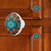 Kupfer und türkisfarbener Diamant Keramikknauf