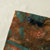 Kupfer und türkisfarbener Stein Abstrakt Strandtuch (Beispiel)