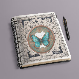 Kupfer und Türkisschmetterling Aufkleber