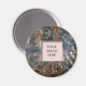 Kupfer-Wirbel-Rundvorlage Magnet (Vorderseite/Rückseite)