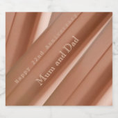 Kupfer zum 22. Hochzeitstag Schaumweinetikett (Einzelnes Label)