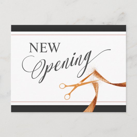 Kupferband und Schere - neue Einladung (Vorderseite)