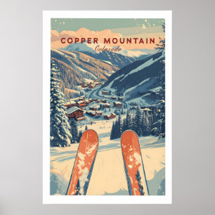 Kupferberg Reiseplakat Sonnenuntergang Skigebiete  Poster