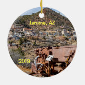 Kupferbergbau, Jerome, Arizona Keramik Ornament (Hinten)