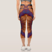 Kupferblau Capri Leggings (Rückseite)