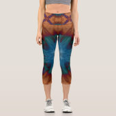 Kupferblau Capri Leggings (Vorderseite)