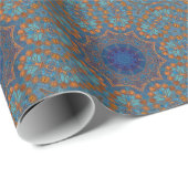 Kupferblau Geschenkpapier (Rolleneckpunkt)