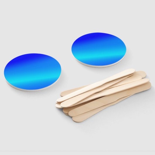 Kupferblau Ober Wasserfarbe abstrakt Pastellfarben Fächer (Non-assembled)