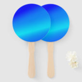 Kupferblau Ober Wasserfarbe abstrakt Pastellfarben Fächer (Vorne und Hinten)