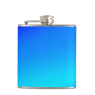 Kupferblau Ober Wasserfarbe abstrakt Pastellfarben Flachmann