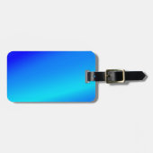 Kupferblau Ober Wasserfarbe abstrakt Pastellfarben Gepäckanhänger (Vorderseite horizontal)