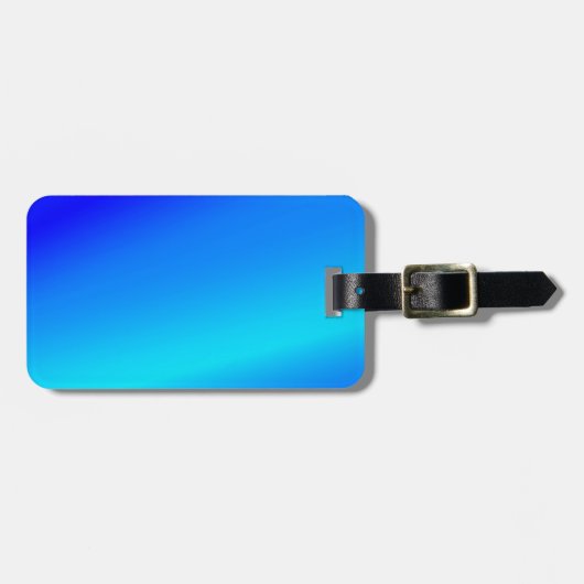 Kupferblau Ober Wasserfarbe abstrakt Pastellfarben Gepäckanhänger (Vorderseite horizontal)