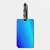 Kupferblau Ober Wasserfarbe abstrakt Pastellfarben Gepäckanhänger (Rückseite vertikal)